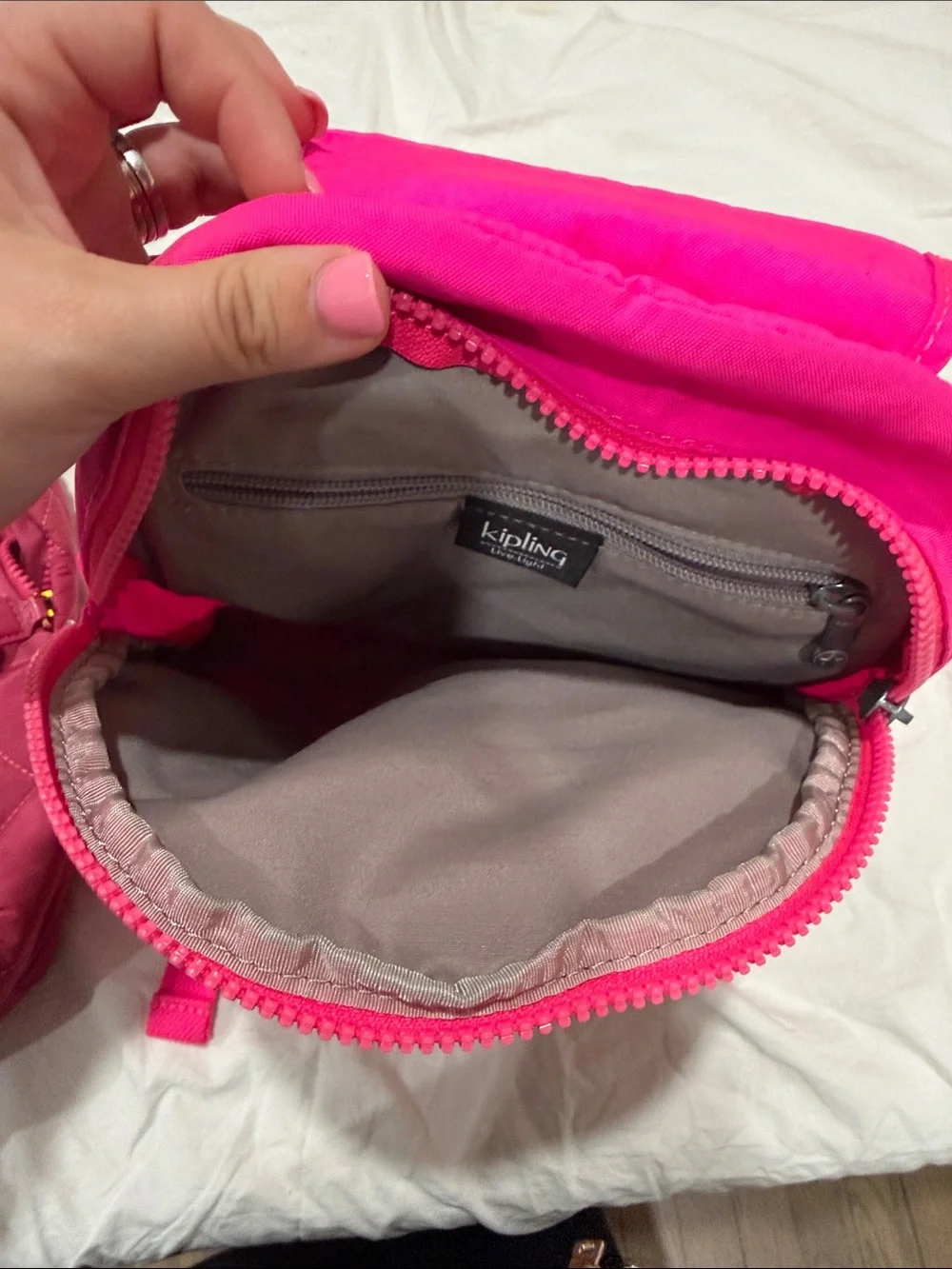 Kipling Hot Pink Women's Casual Backpack - Unbranded